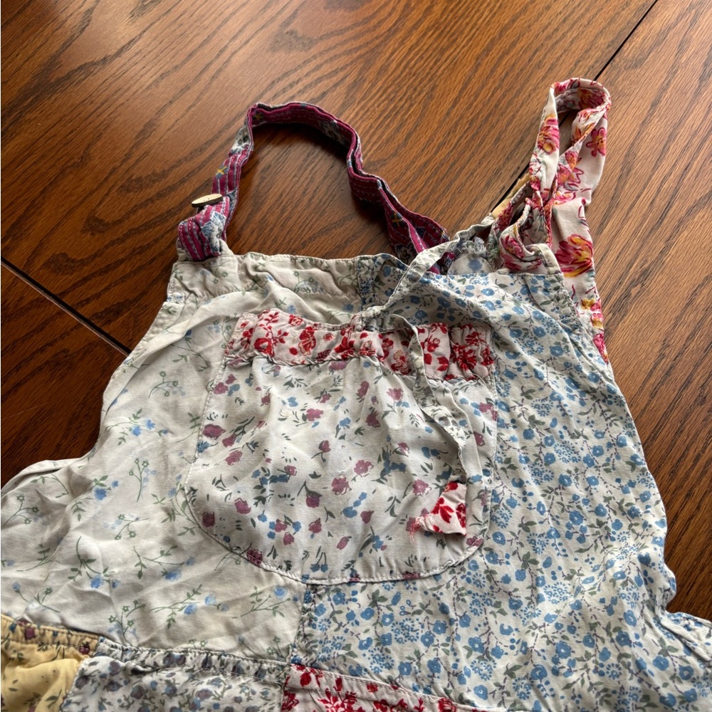 Sacred Threads Overalls Romper Patchwork Boho Hip… - image 3